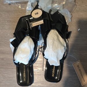 BCBGeneration Glossy Black Women's Sandals